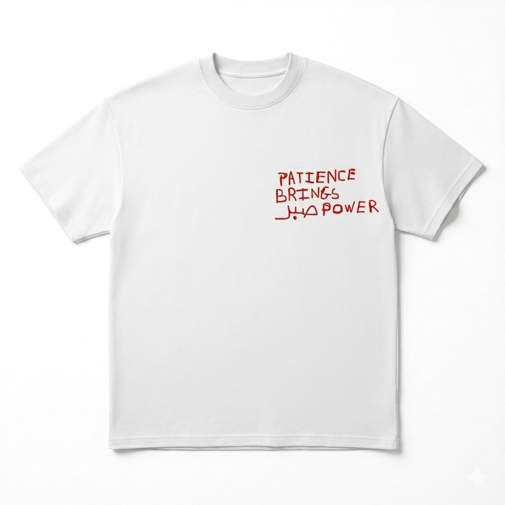 Tee-shirt Patience brings power Sabr